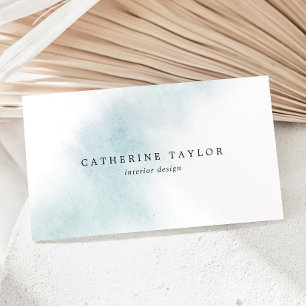 Watercolor Wash   Blue Business Card