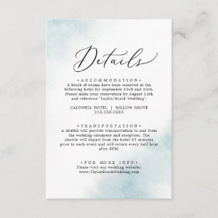 Watercolor Wash   Blue Details Enclosure Card
