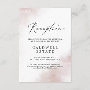 Watercolor Wash Blush Reception Insert Card