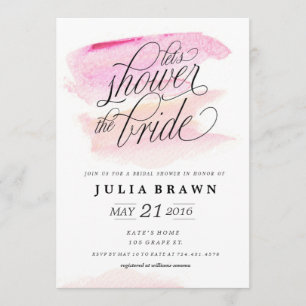 WATERCOLOR WASH bridal shower invitation