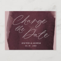 watercolor wash change the date postcard