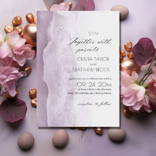 Watercolor Wash Elegant Purple Wedding Invitation