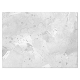 Watercolor Wash Modern Simple Elegant Grey n White Tissue Paper
