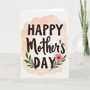 Watercolor Wash Mothers Day Card