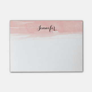 Watercolor wash Post-it Notes, pink Notes