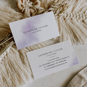 Watercolor Wash   Purple Business Card