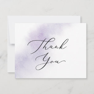 Watercolor Wash Purple Thank You Card
