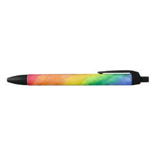 Watercolor Wash Rainbow Stripe Pen D