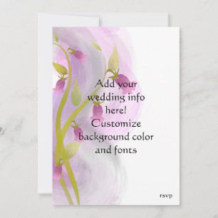 Watercolor wash wedding sets - Pink flowers