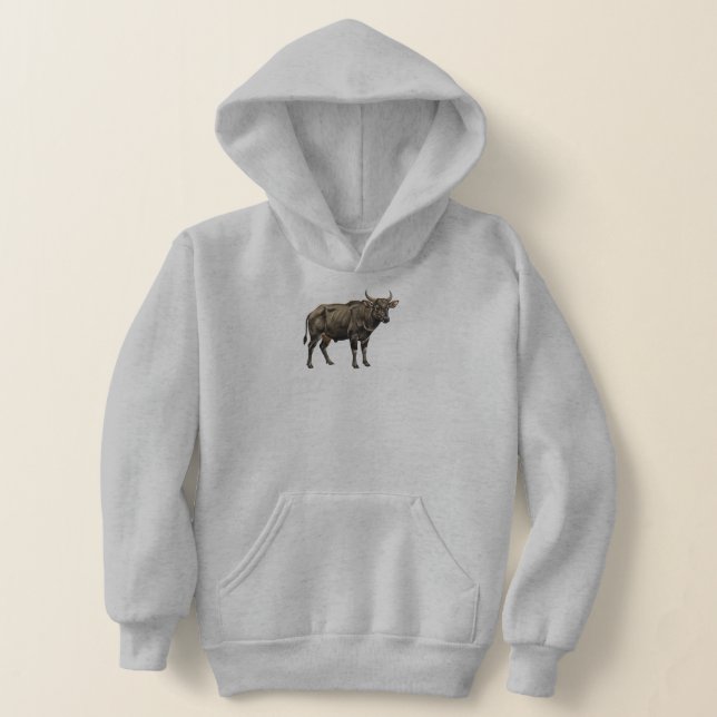 Watercolor Water Buffalo Illustration (Laydown)