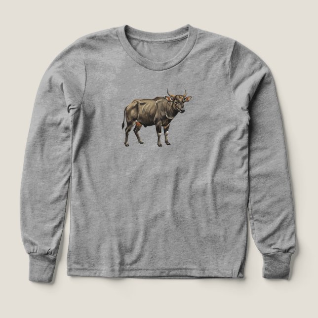 Watercolor Water Buffalo Illustration (Design Front)