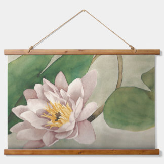 Watercolor Water Lily Hanging Tapestry