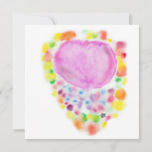 Watercolor Watercolour Art Rush of Colours 1 Invitation