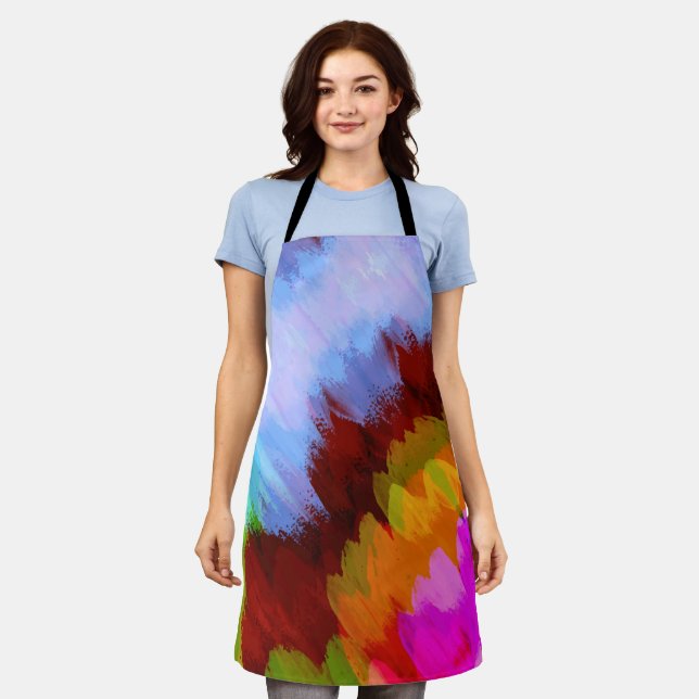 Watercolor waterfall, nature 2 apron (Worn)