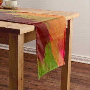 Watercolor waterfall, nature 2 short table runner