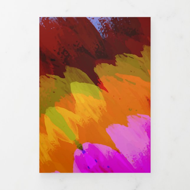 Watercolor waterfall, nature 2 Tri-Fold holiday card (Cover)