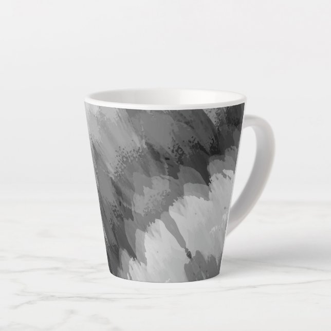 Watercolor waterfall, nature 3 latte mug (Right Angle)
