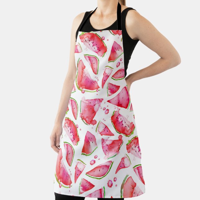 Watercolor Watermelon 1 Apron (Insitu)