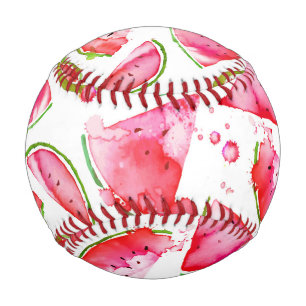 Watercolor Watermelon 1 Baseball