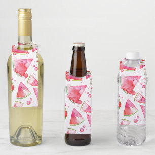 Watercolor Watermelon 1 Bottle Tag