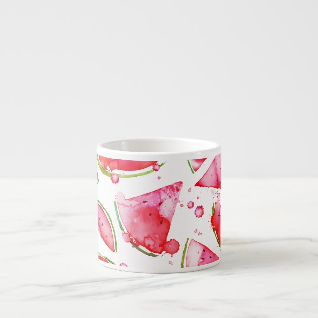 Watercolor Watermelon 1 Espresso Cup (Front)