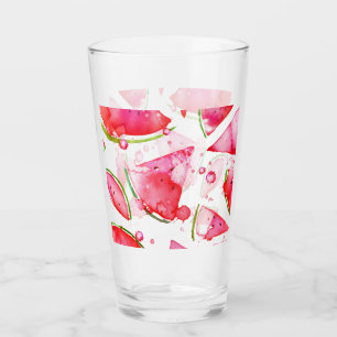 Watercolor Watermelon 1 Glass