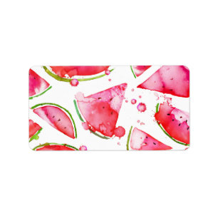 Watercolor Watermelon 1 Label