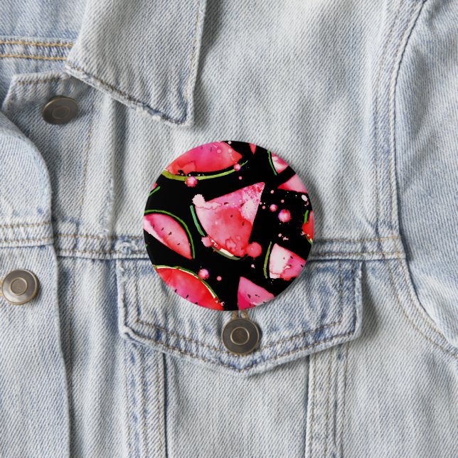Watercolor Watermelon 2 7.5 Cm Round Badge (In Situ)