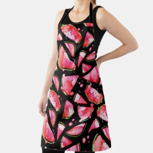 Watercolor Watermelon 2 Apron