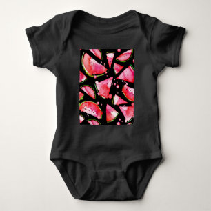 Watercolor Watermelon 2 Baby Bodysuit