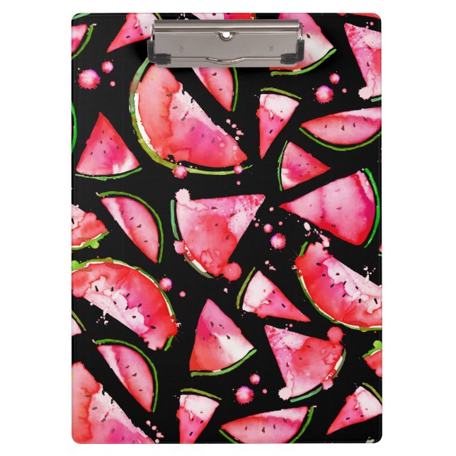 Watercolor Watermelon 2 Clipboard (Front)