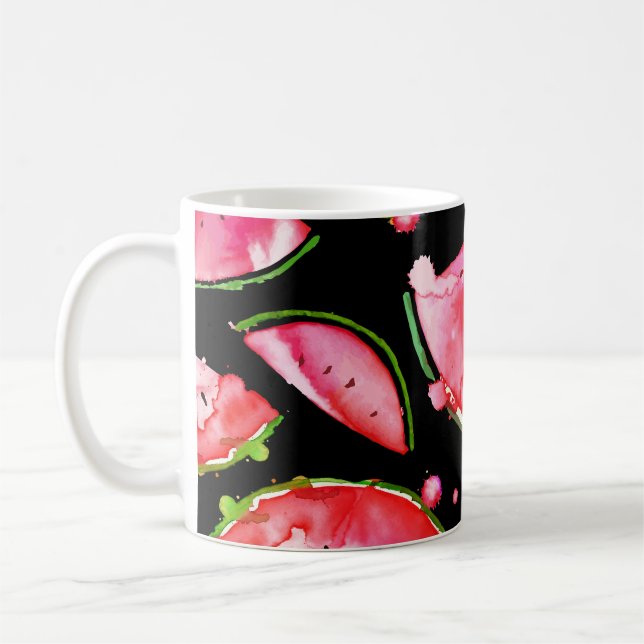 Watercolor Watermelon 2 Coffee Mug (Left)