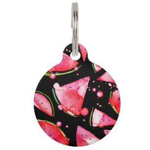 Watercolor Watermelon 2 Pet Tag