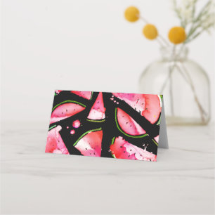 Watercolor Watermelon 2 Place Card