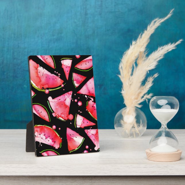 Watercolor Watermelon 2 Plaque (Side)