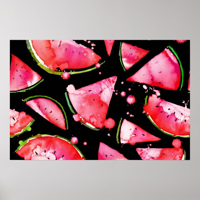 Watercolor Watermelon 2 Poster (Front)