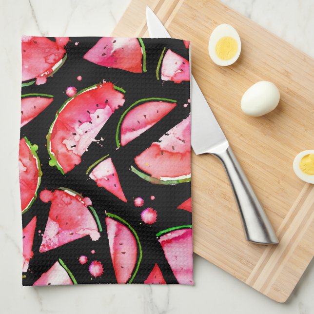 Watercolor Watermelon 2 Tea Towel (Quarter Fold)