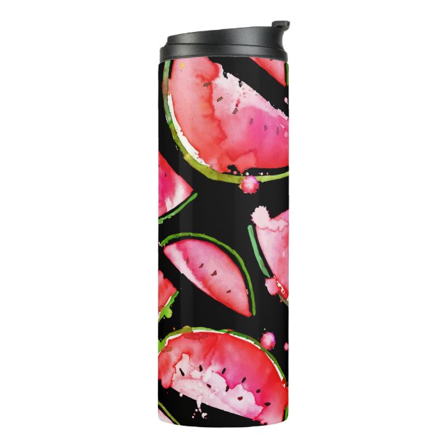 Watercolor Watermelon 2 Thermal Tumbler (Rotated Left)