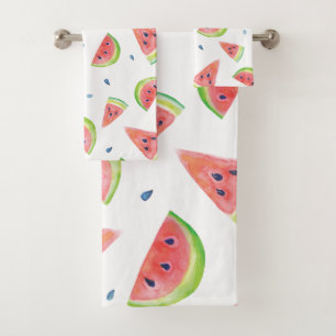 Watercolor Watermelon Bath Towel Set