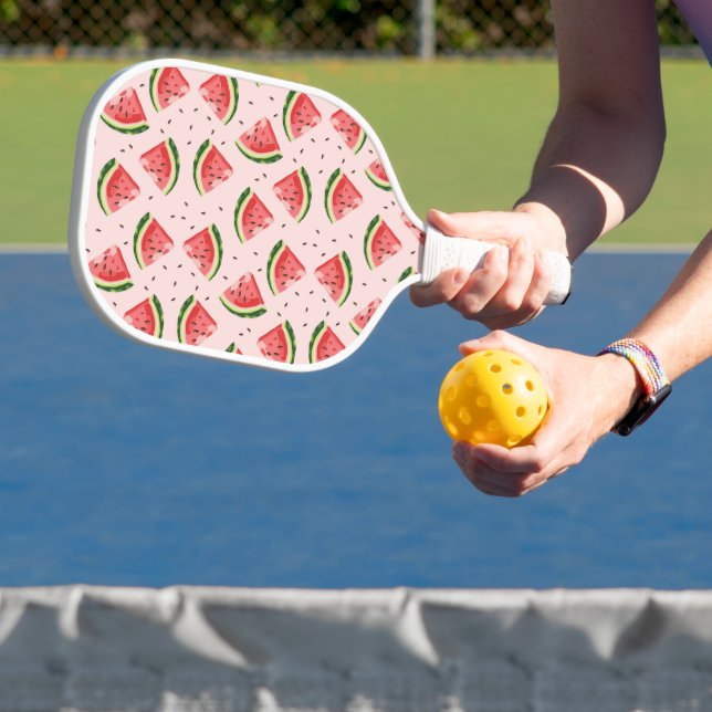 Watercolor Watermelon Fruit Pattern Pickleball Paddle (Insitu)