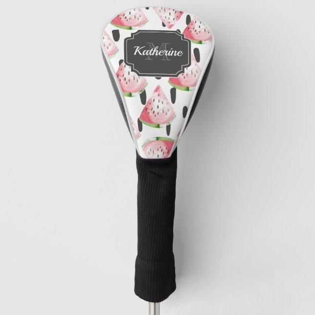 Watercolor Watermelon Golf Head Cover (Front)