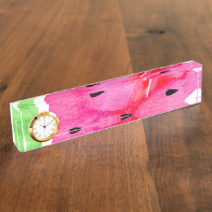 Watercolor Watermelon Nameplate