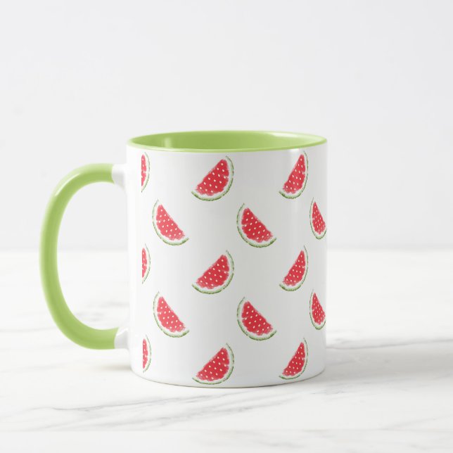 Watercolor Watermelon Pattern Mug (Left)