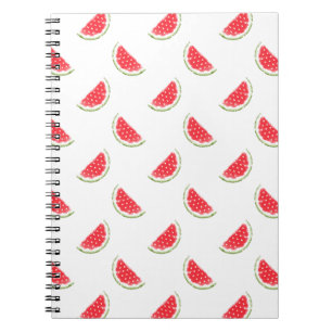 Watercolor Watermelon Pattern Spiral Notebook
