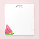 Watercolor Watermelon Personalised Notepad<br><div class="desc">A little summer fun with this cute watercolor watermelon notepad. You can personalise all of the text,  fonts and colours using the online template tools. Makes a great gift for a teacher,  a friend or yourself!</div>