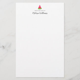 Watercolor Watermelon Personalised Stationery