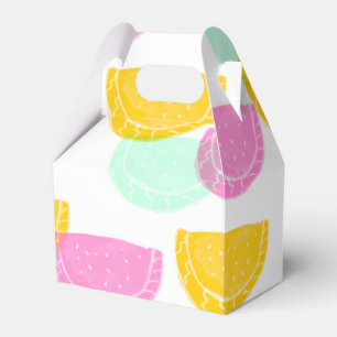 Watercolor Watermelon Pink Green Yellow Pattern Favour Box