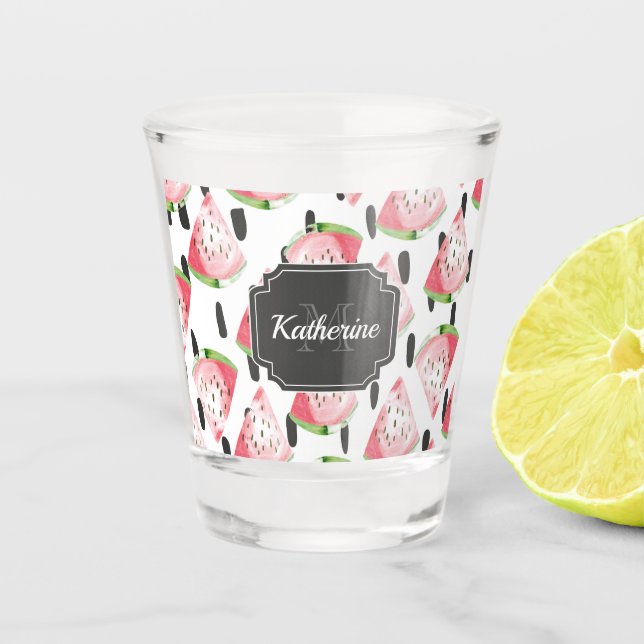 Watercolor Watermelon Shot Glass (Front)