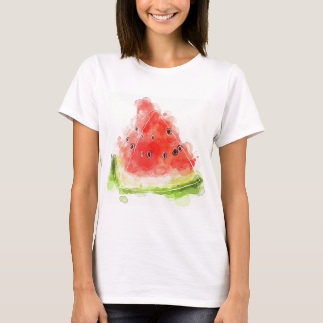 Watercolor Watermelon T-Shirt (Front)