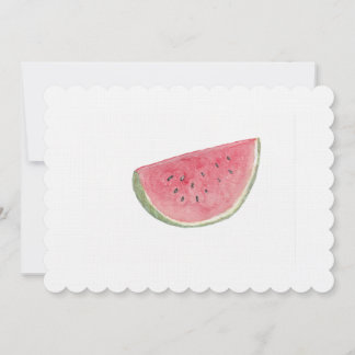 Watercolor Watermelon Thank You Card